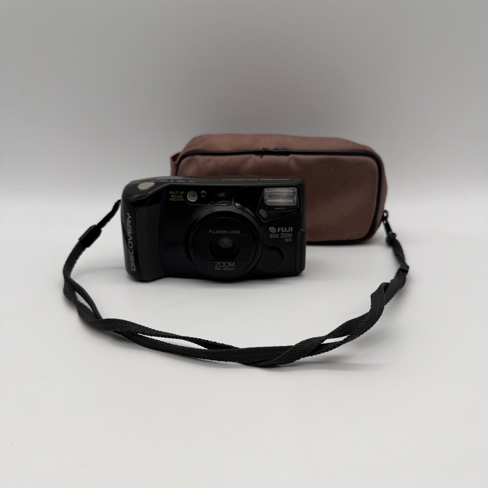 Fuji Discovery 1000 Zoom Date Camera 35mm Black Fujinon 35-80mm Panorama Case